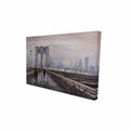 Begin Home Decor 12 x 18 in. Brooklyn Bridge with Passersby-Print on Canvas 2080-1218-ST40-CR